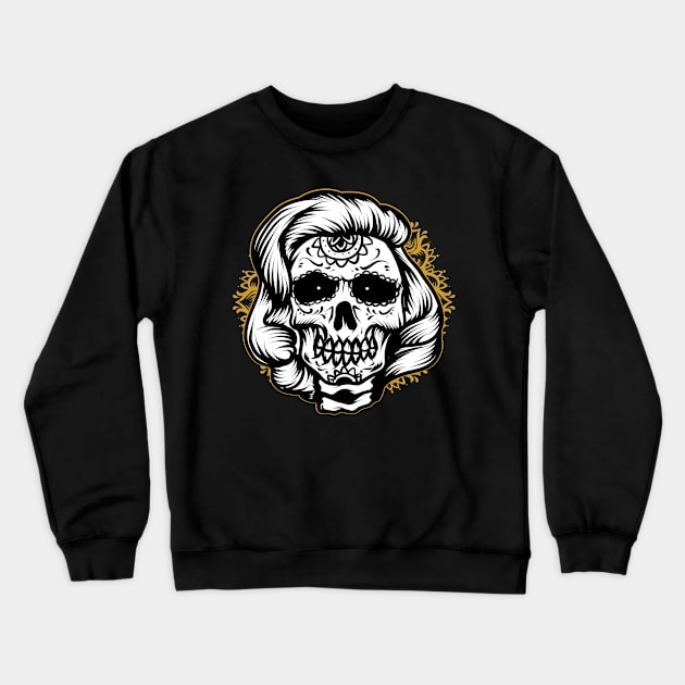 Marilyn skull Crewneck Sweatshirt by Luckyart11